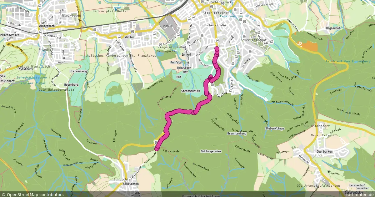 Radroute Schorndorf – Schorndorf – Fernradroute auf Rad-Routen.de