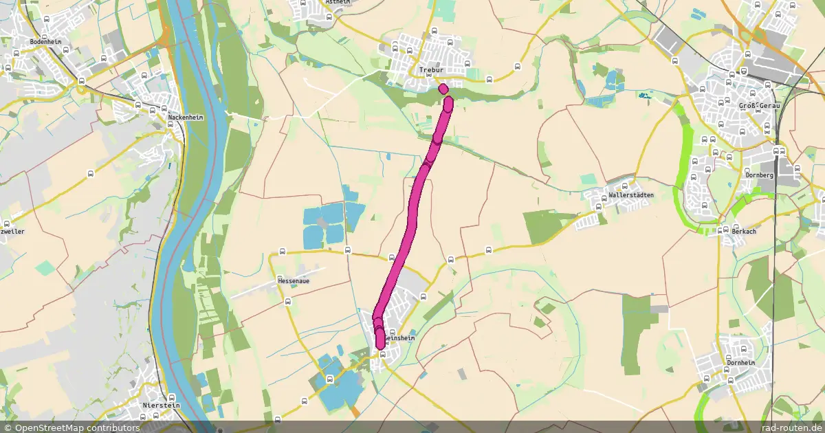 Radroute Trebur – Geinsheim – Fernradroute auf Rad-Routen.de