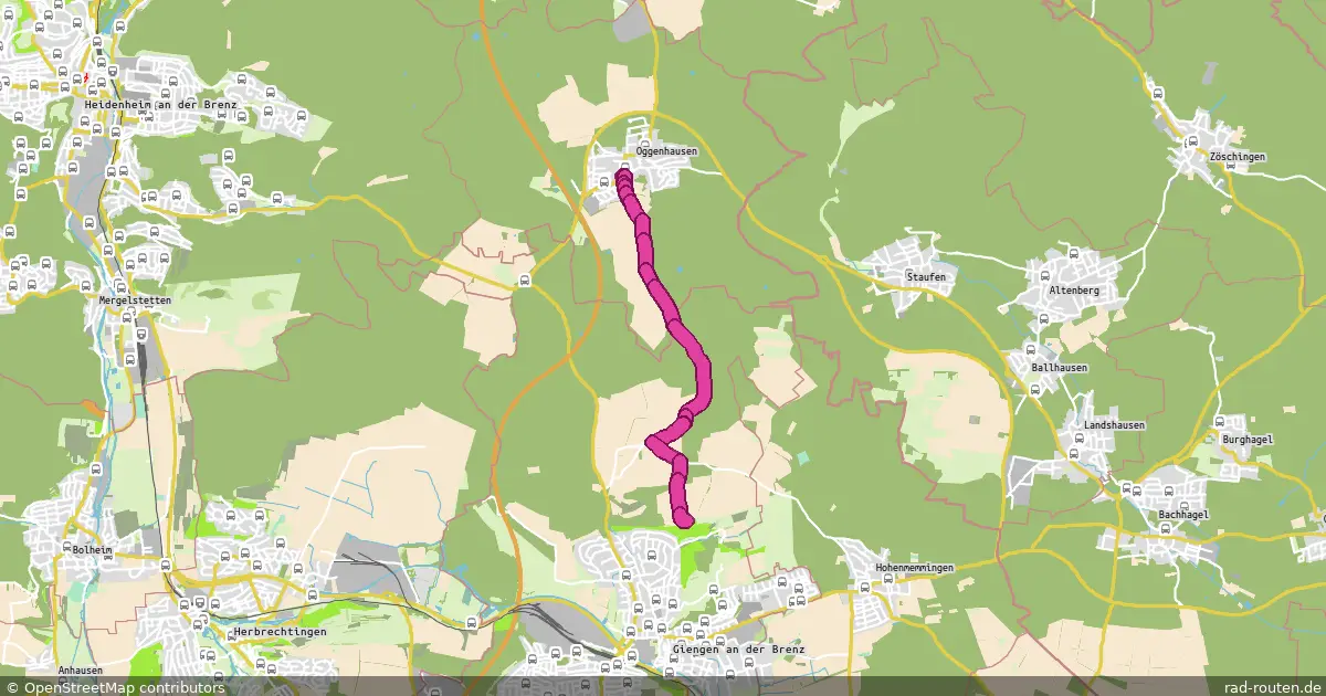 Radroute Heidenheim an der Brenz – Giengen an der Brenz – Fernradroute auf Rad-Routen.de