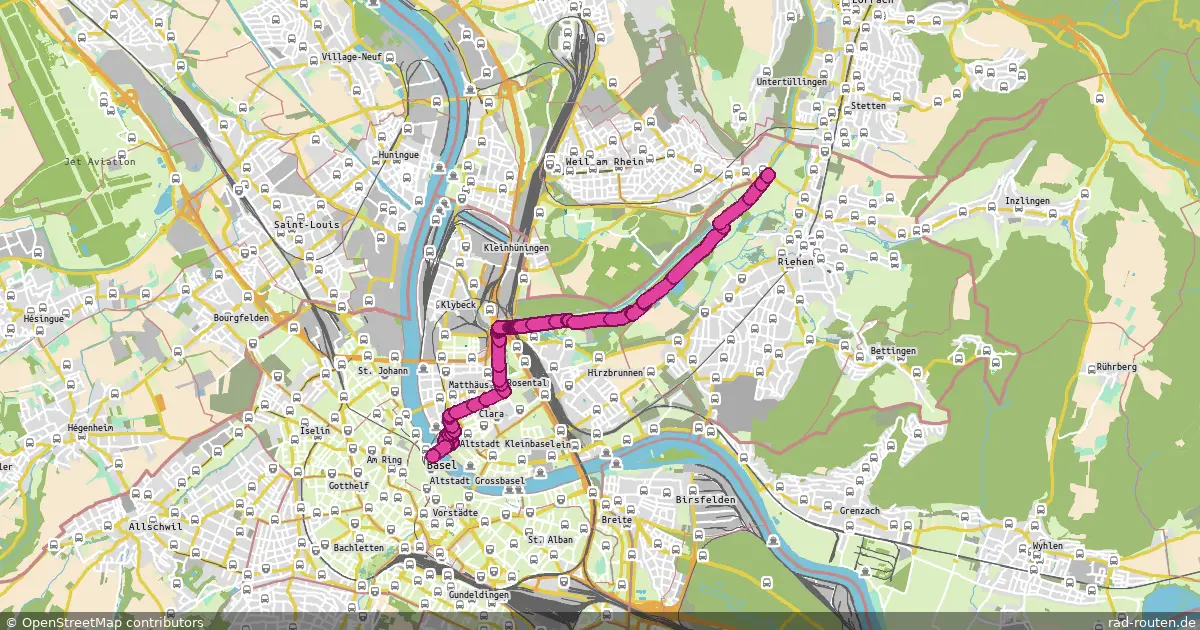 Radroute Basel – Riehen – Fernradroute auf Rad-Routen.de