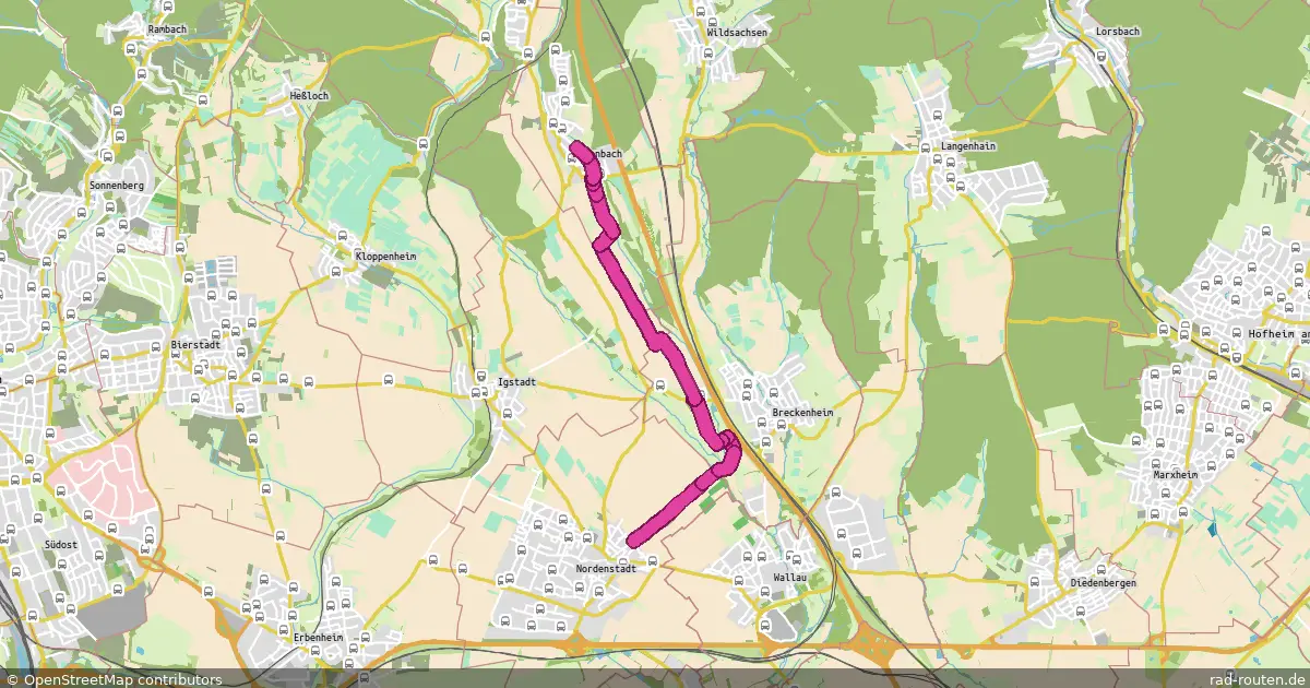Radroute Medenbach – Breckenheim – Fernradroute auf Rad-Routen.de