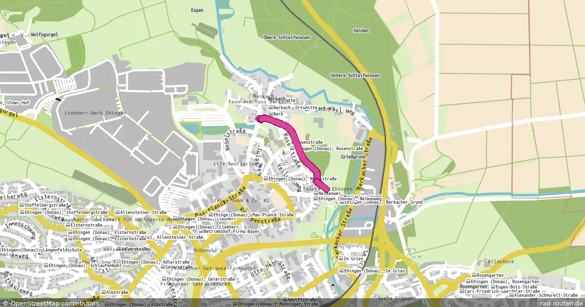 DE:BW:RadNETZ – von Blaubeuren;Allmendingen;Berkach nach Ehingen – Fernradroute auf Rad-Routen.de