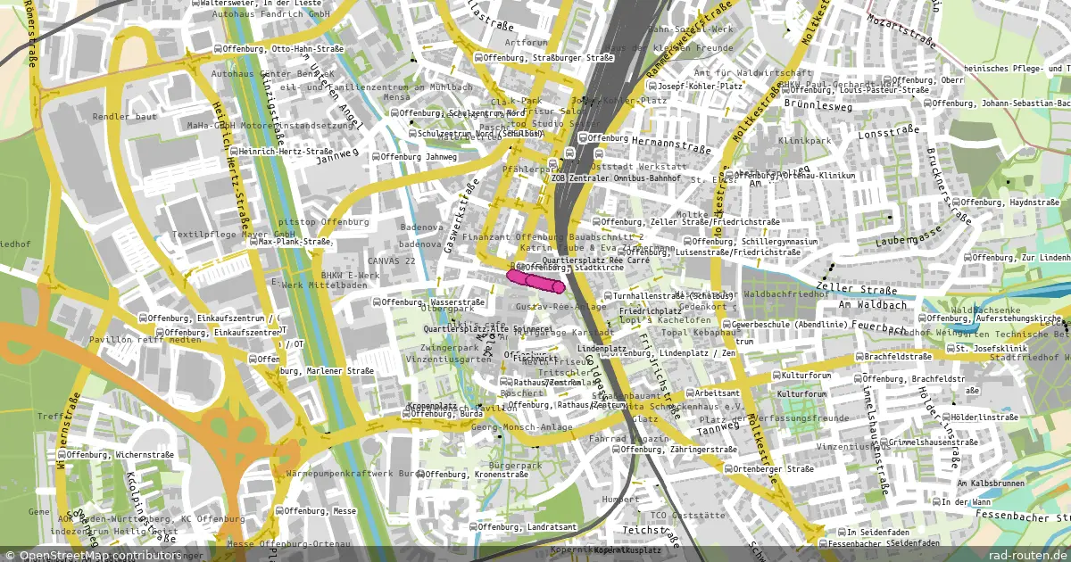 DE:BW:OG (Rundweg) in Offenburg – Fernradroute, ca. 0 km auf Rad-Routen.de