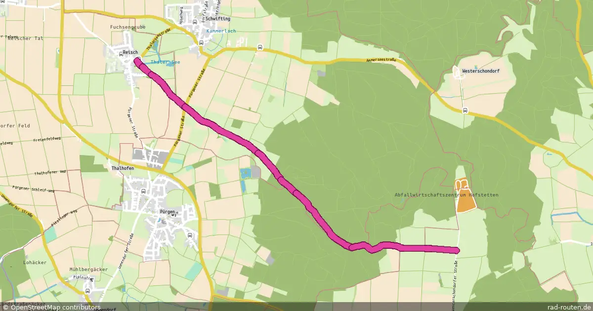 Radroute Reisch – Hofstetten-Nord – Fernradroute auf Rad-Routen.de