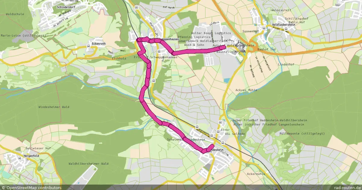 Radroute Windesheim – Waldlaubersheim – Fernradroute auf Rad-Routen.de