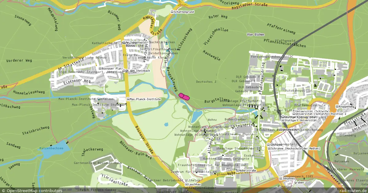 Radroute Stuttgart – Stuttgart (Rundweg) – Fernradroute, ca. 0 km auf Rad-Routen.de