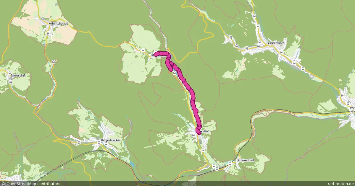 Radroute Wiesthal – Habichsthal – Fernradroute auf Rad-Routen.de