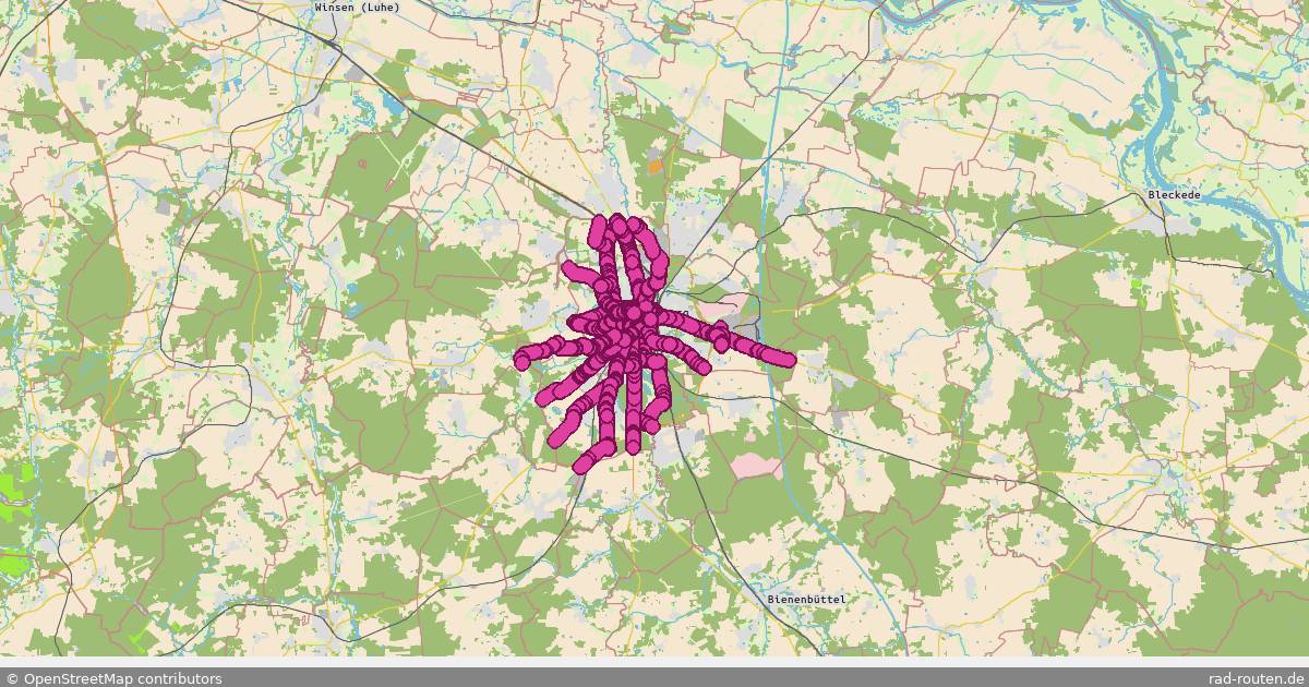 Radroute Lüneburg – Lüneburg – Fernradroute auf Rad-Routen.de