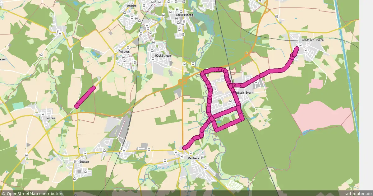 Radroute Südergellersen – Wendisch Evern – Fernradroute auf Rad-Routen.de