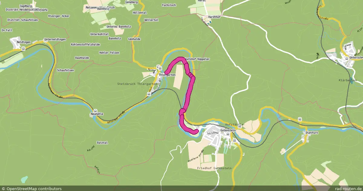 DE:BW:RadNETZ (Rundweg) in Beuron – Fernradroute, ca. 2 km auf Rad-Routen.de