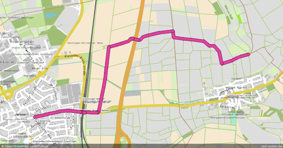 Radroute Horrweiler – Gensingen – Fernradroute auf Rad-Routen.de