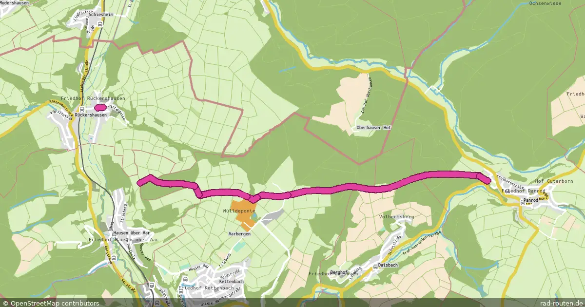 Radroute Rückersbach – Panrod – Fernradroute auf Rad-Routen.de