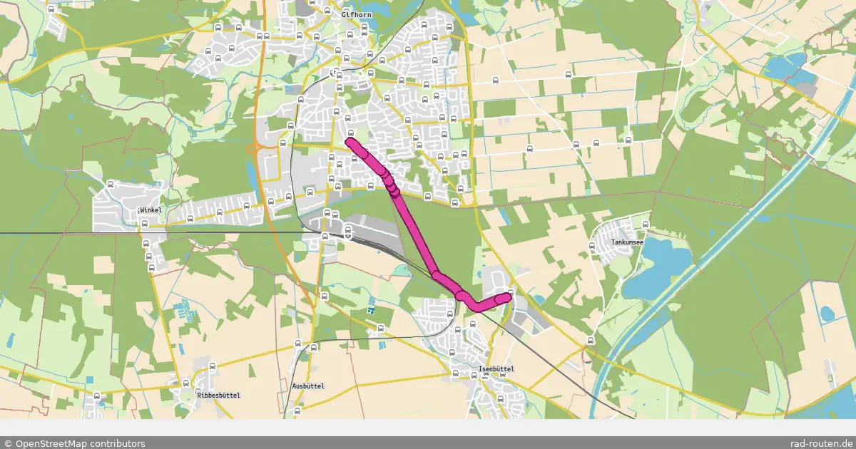 Radroute Isenbüttel – Isenbüttel – Fernradroute auf Rad-Routen.de