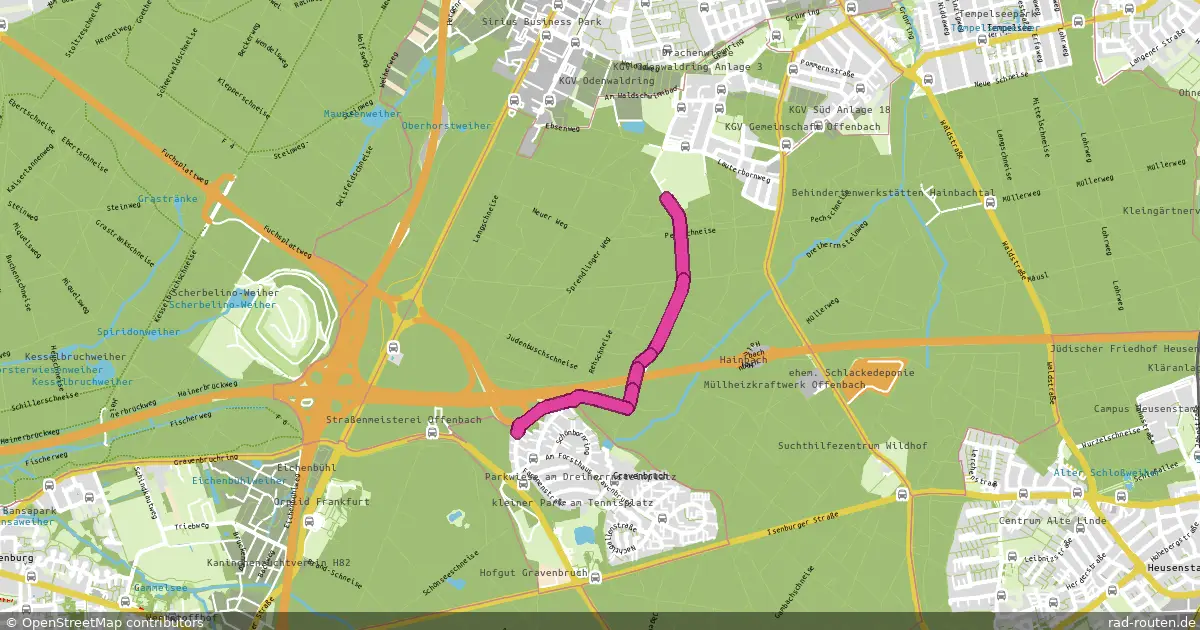 Radroute Offenbach – Gravenbruch – Fernradroute auf Rad-Routen.de