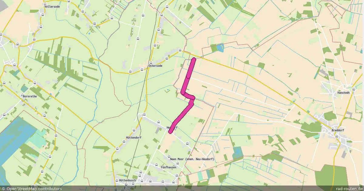 Radroute Worpswede – Breddorf – Fernradroute auf Rad-Routen.de
