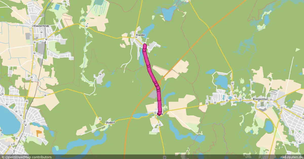 Radroute Prenden – Lanke – Fernradroute auf Rad-Routen.de