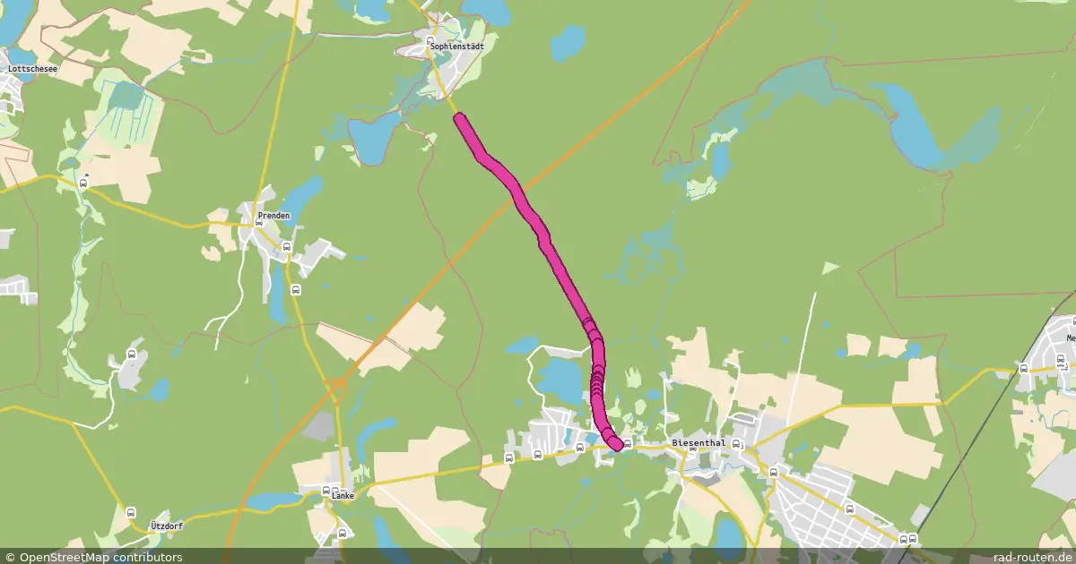 Radroute Knotenpunkt 34 – Biesenthal – Fernradroute auf Rad-Routen.de