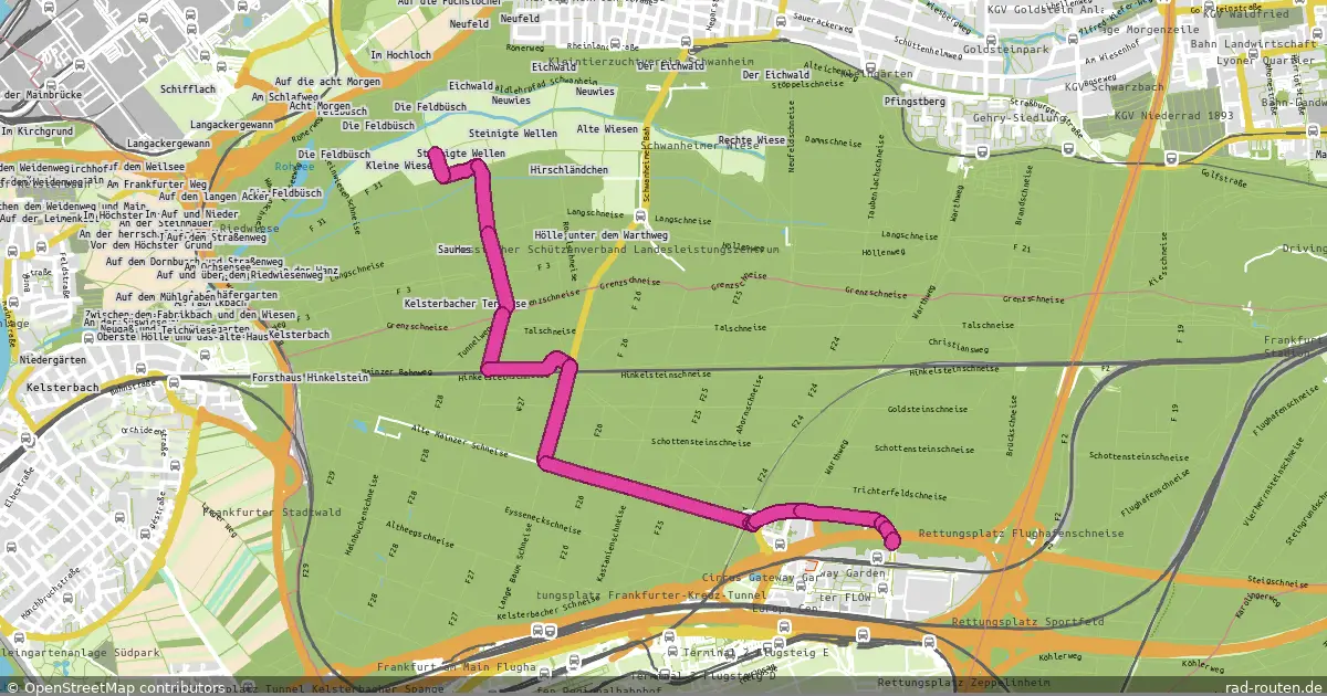 Radroute Höchst Fähre – Gateway Gardens