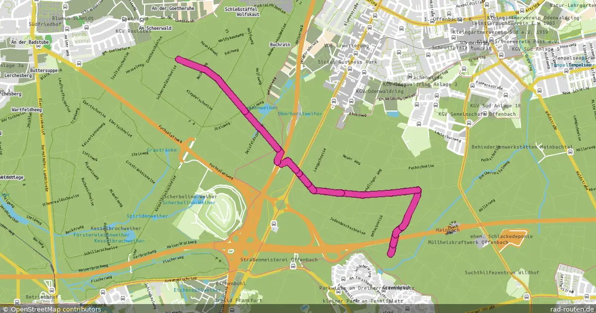 Radroute Offenbach am Main – Frankfurt am Main – Fernradroute auf Rad-Routen.de