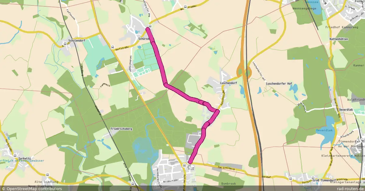Radroute Scharbeutz – Ratekau – Fernradroute auf Rad-Routen.de
