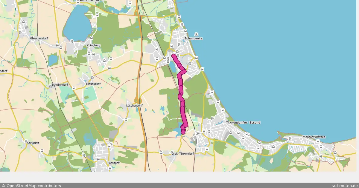 Radroute Scharbeutz – Timmendorfer Strand