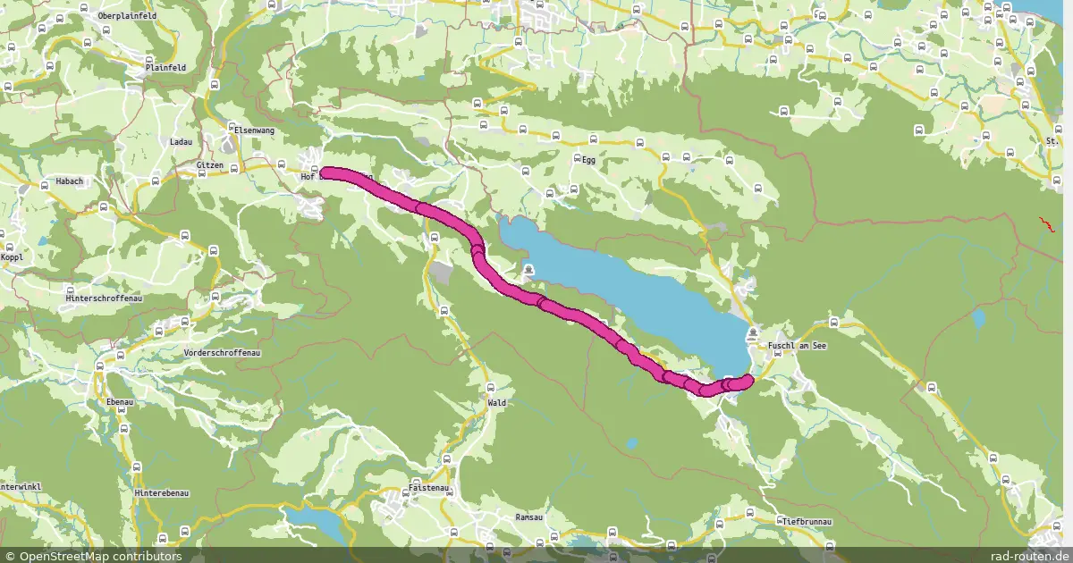 Radroute Hof bei Salzburg – Fusch am See