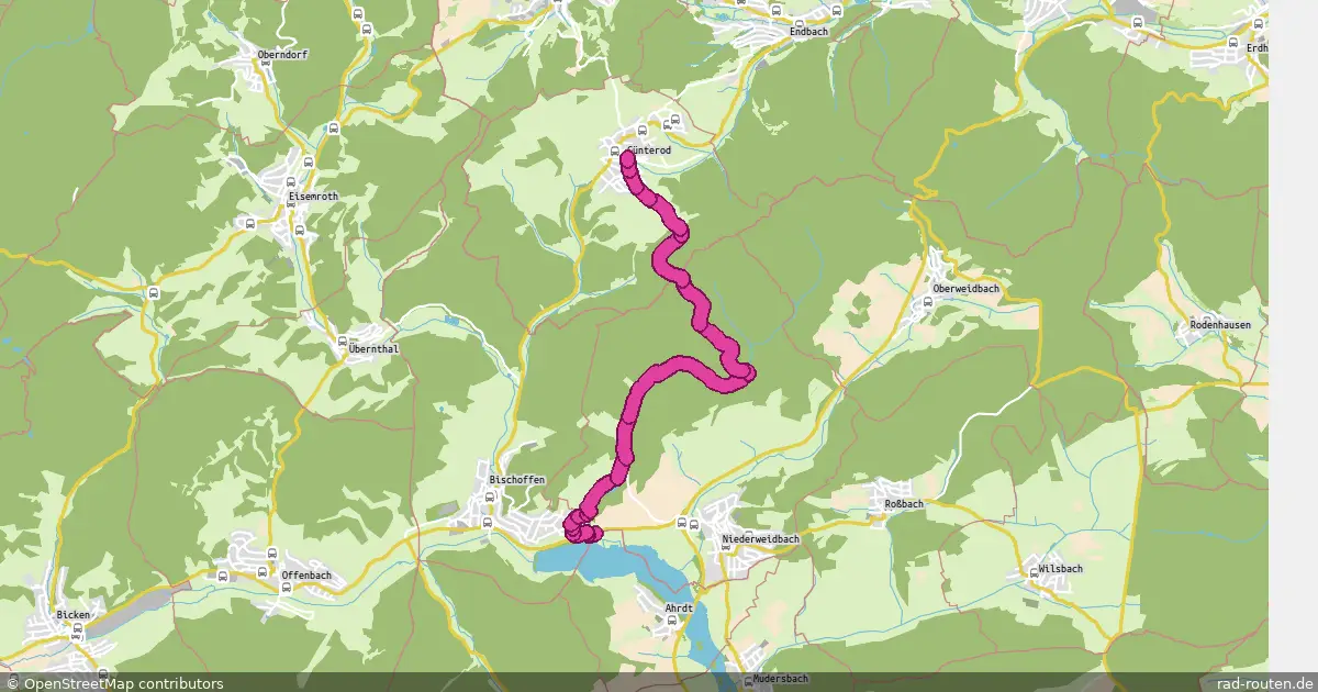 Radroute Aartalsee – Günterod