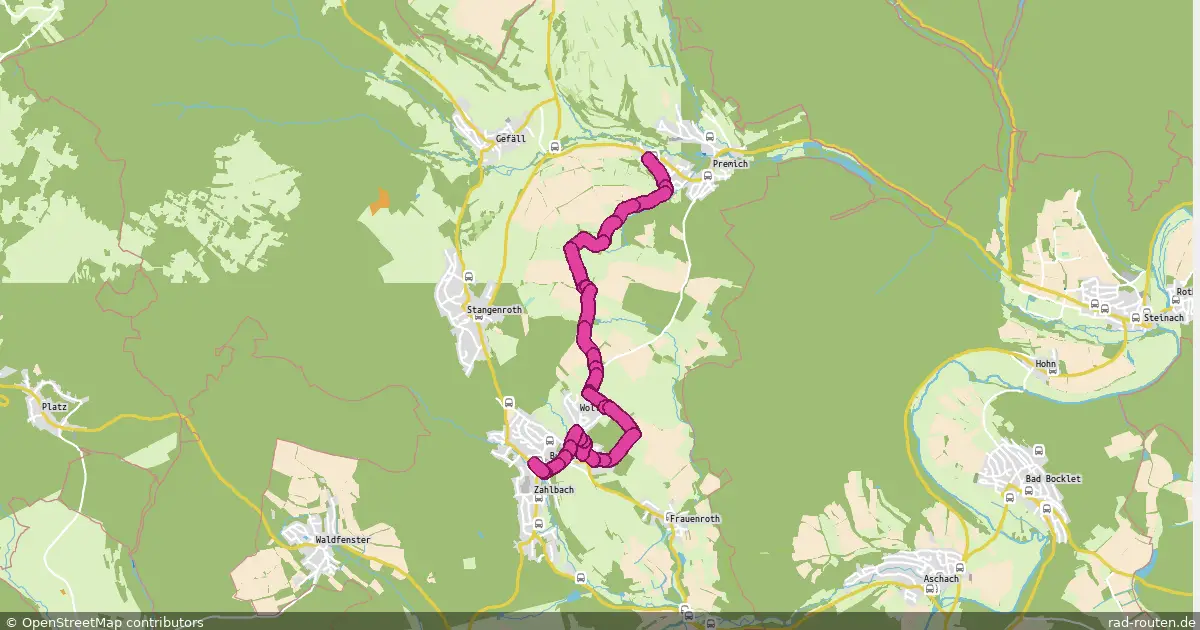 Radroute Burkardroth – Burkardroth – Fernradroute auf Rad-Routen.de