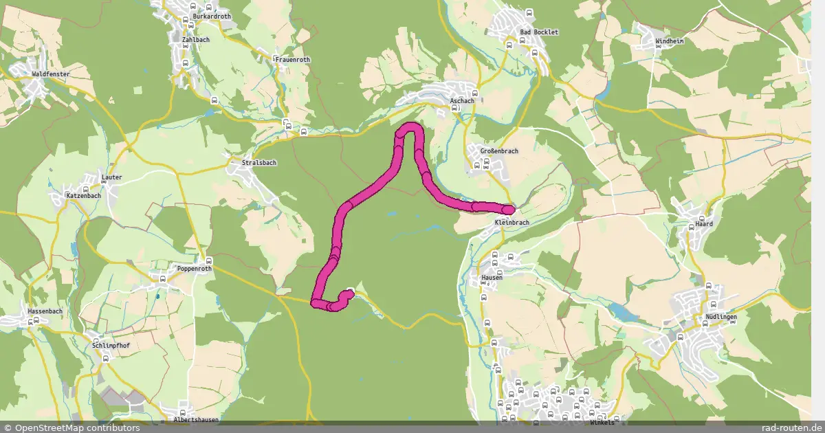 Radroute Bad Bocklet – Bad Kissingen – Fernradroute auf Rad-Routen.de