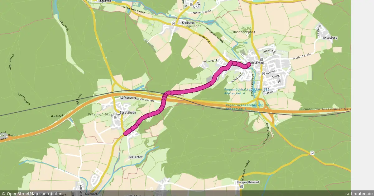 Radroute Adelsried – Zusmarshausen – Fernradroute auf Rad-Routen.de