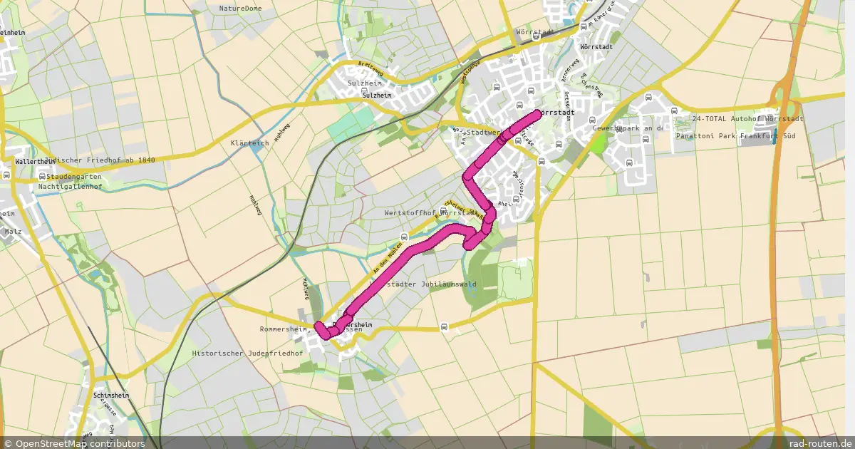 Radroute Wörrstadt – Rommersheim – Fernradroute auf Rad-Routen.de