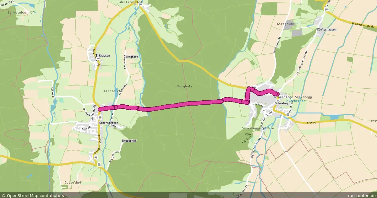 Radroute Scherstetten – Schwabegg – Fernradroute auf Rad-Routen.de