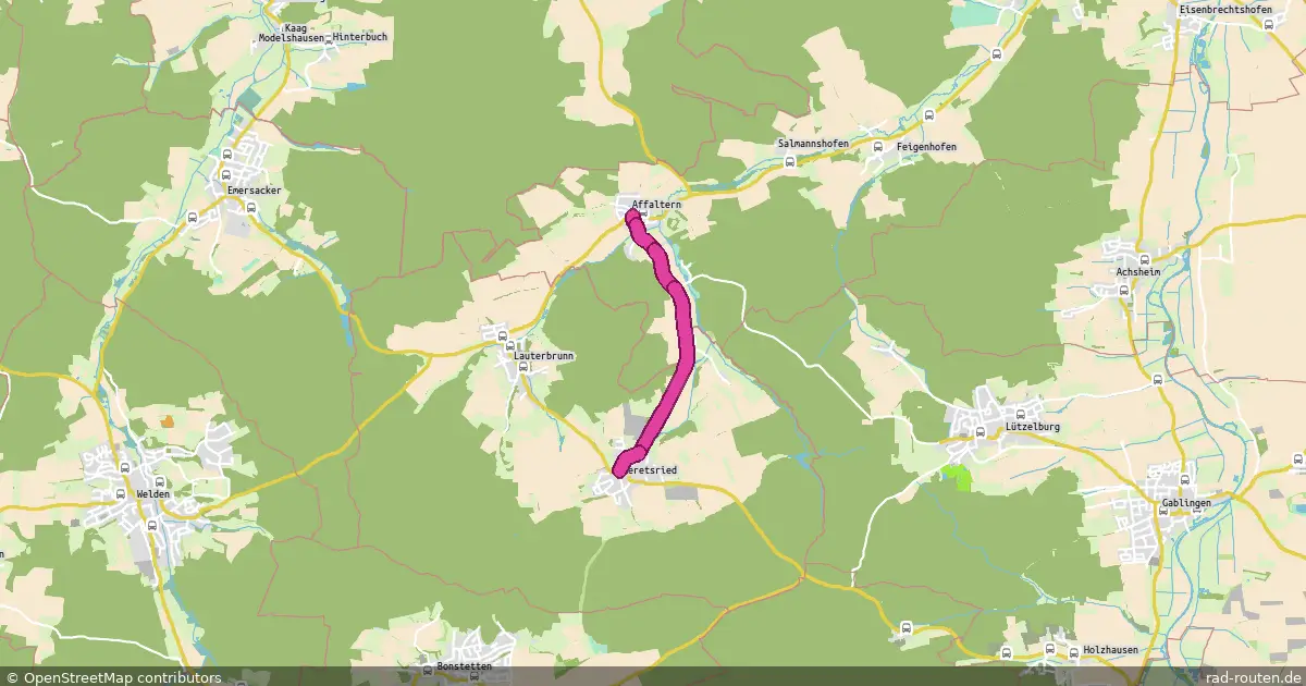 Radroute Affaltern – Heretsried – Fernradroute auf Rad-Routen.de