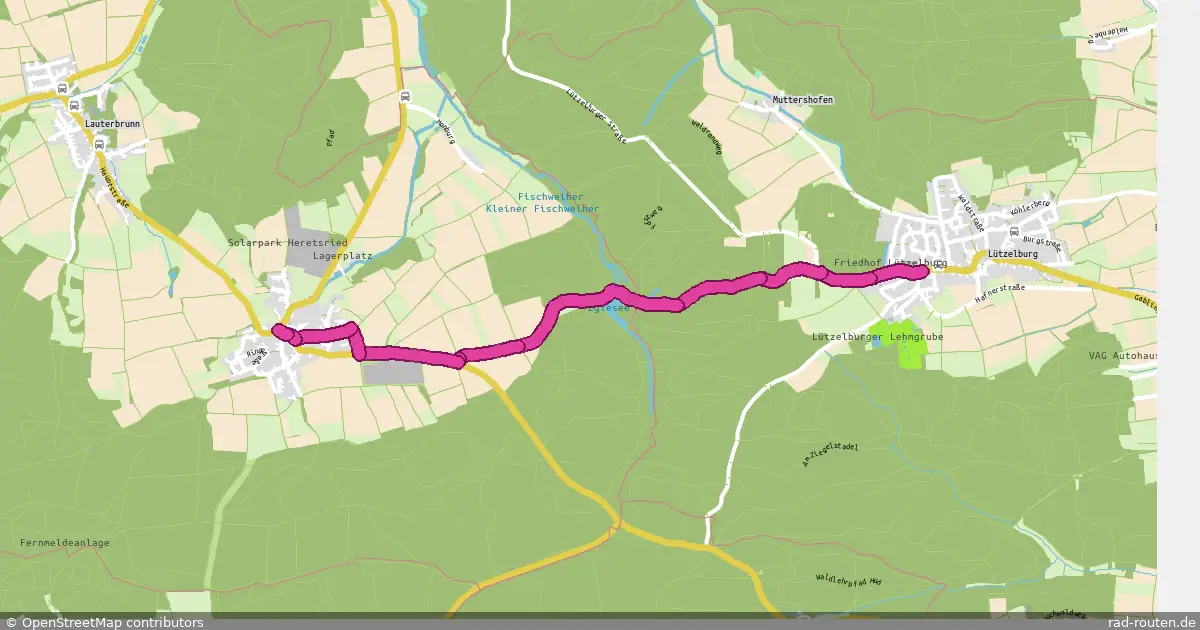Radroute Heretsried – Lützelburg – Fernradroute auf Rad-Routen.de