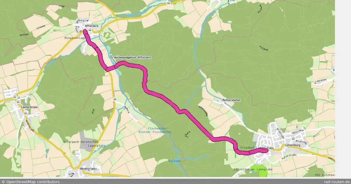 Radroute Affaltern – Lützelburg – Fernradroute auf Rad-Routen.de