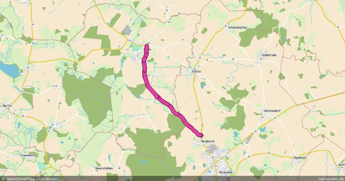 Radroute Ahrensbök – Glasau – Fernradroute auf Rad-Routen.de