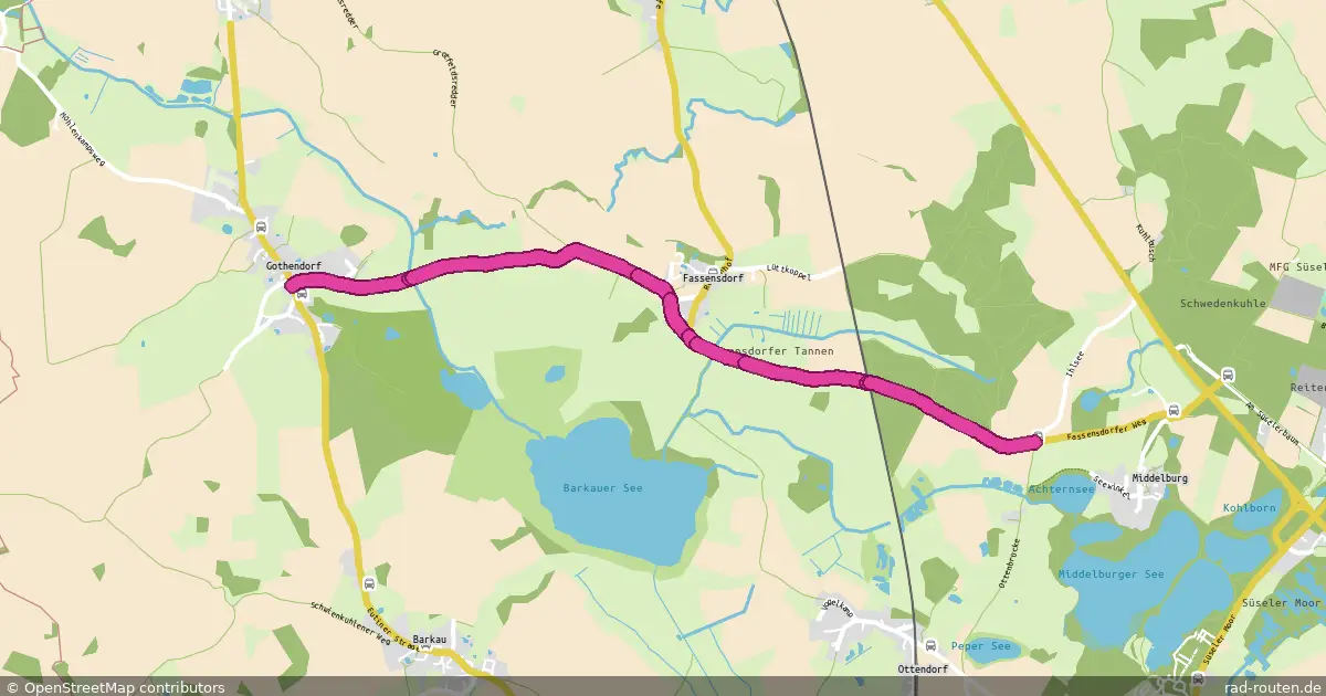 Radroute Süsel – Süsel – Fernradroute auf Rad-Routen.de