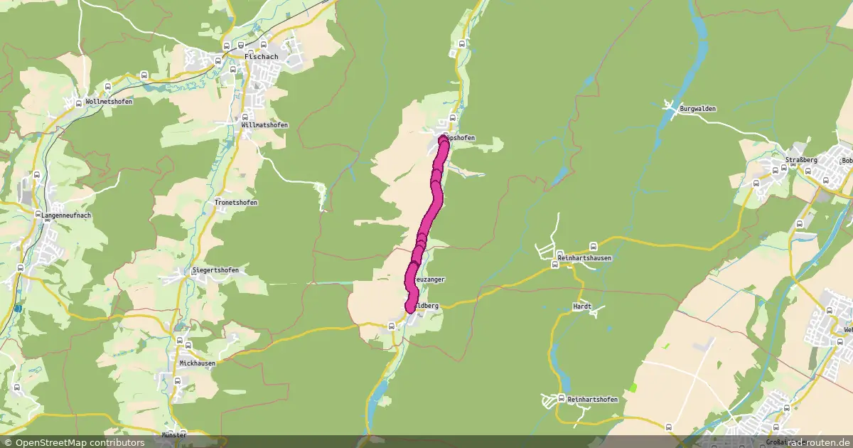 Radroute Döpshofen – Waldberg – Fernradroute auf Rad-Routen.de