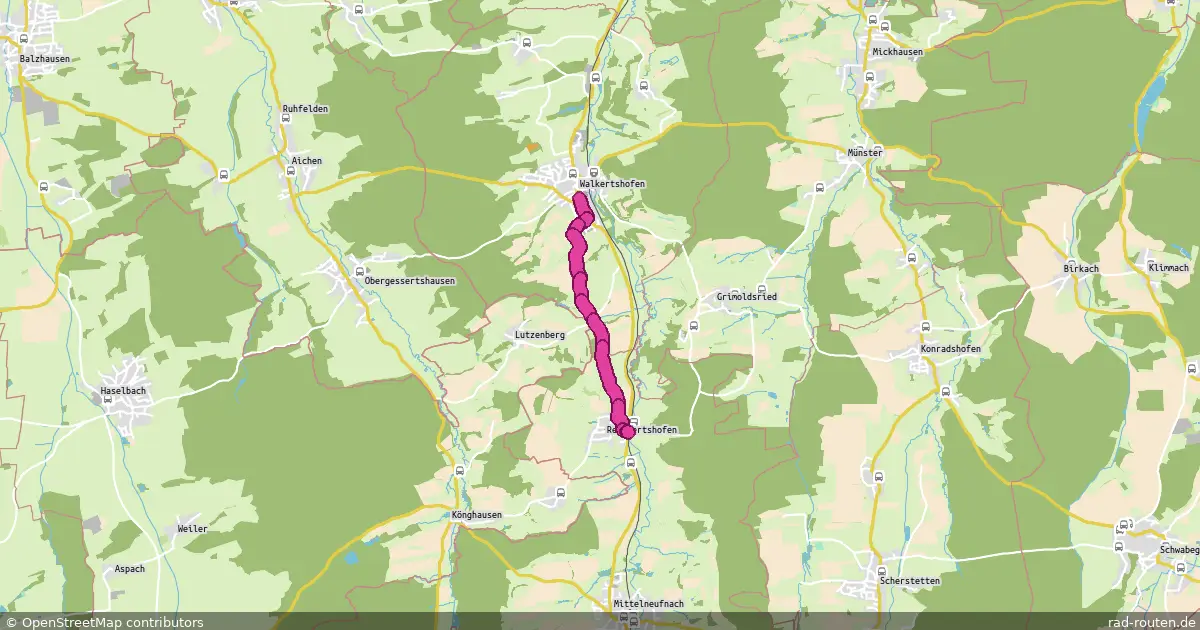 Radroute Walkertshofen – Reichertshofen – Fernradroute auf Rad-Routen.de