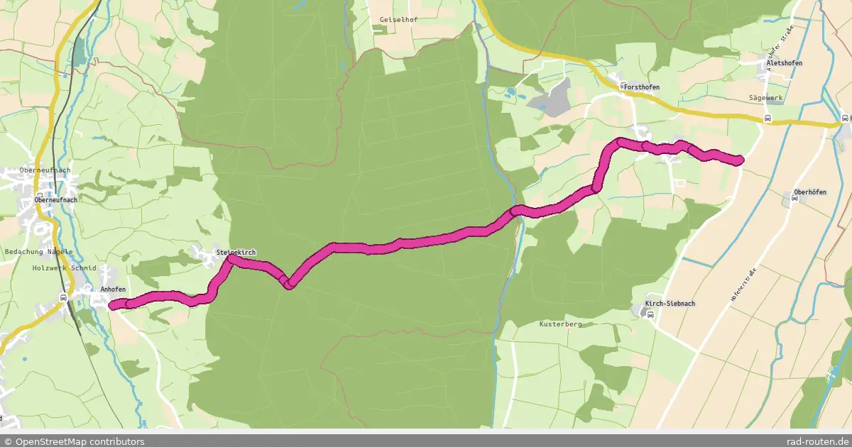 Radroute Anhofen – Traunried – Fernradroute auf Rad-Routen.de