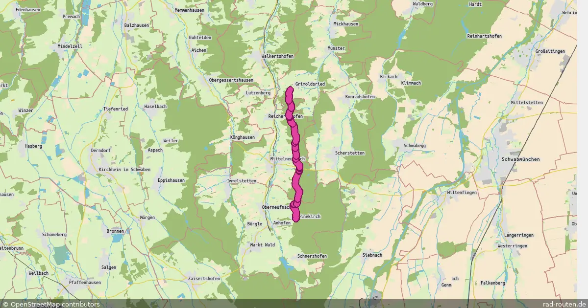 Radroute Grimoldsried – Steinekirch – Fernradroute auf Rad-Routen.de