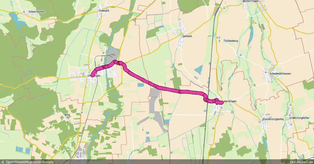 Radroute Ettringen – Lamerdingen – Fernradroute auf Rad-Routen.de