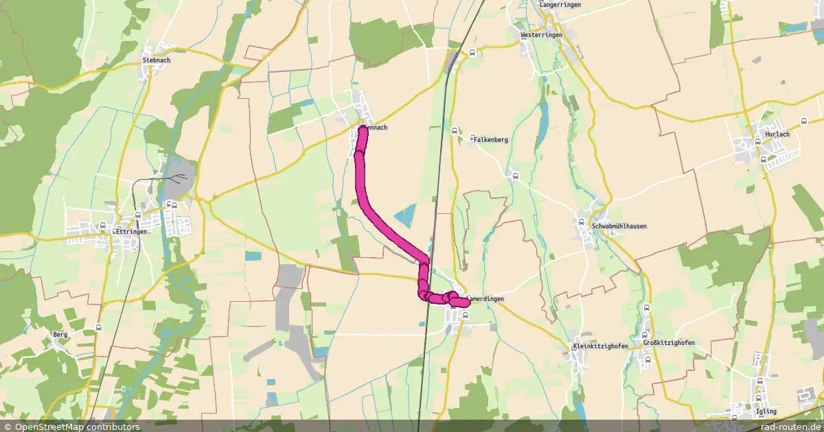 Radroute Gennach – Lamerdingen – Fernradroute auf Rad-Routen.de