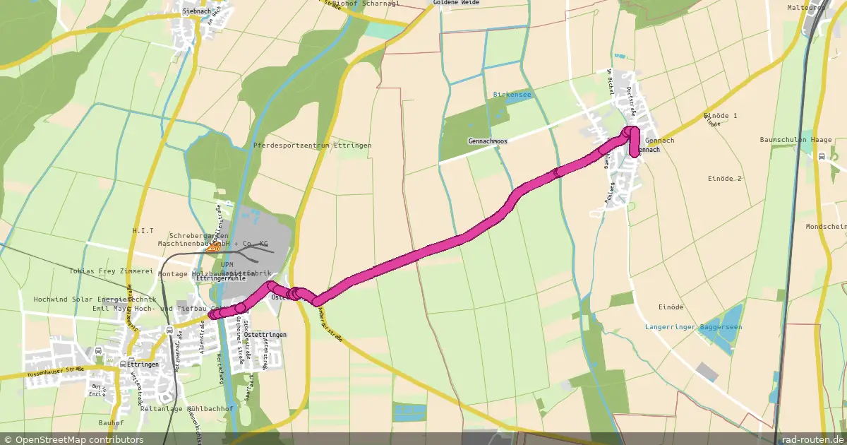 Radroute Ettringen – Gennach – Fernradroute auf Rad-Routen.de