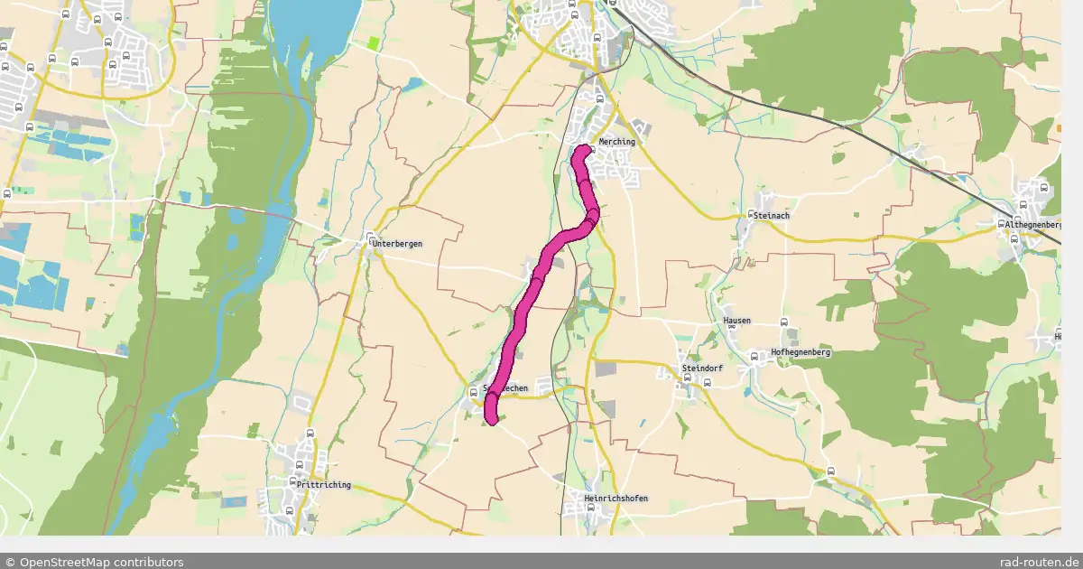 Radroute Merching – Schmiechen – Fernradroute auf Rad-Routen.de