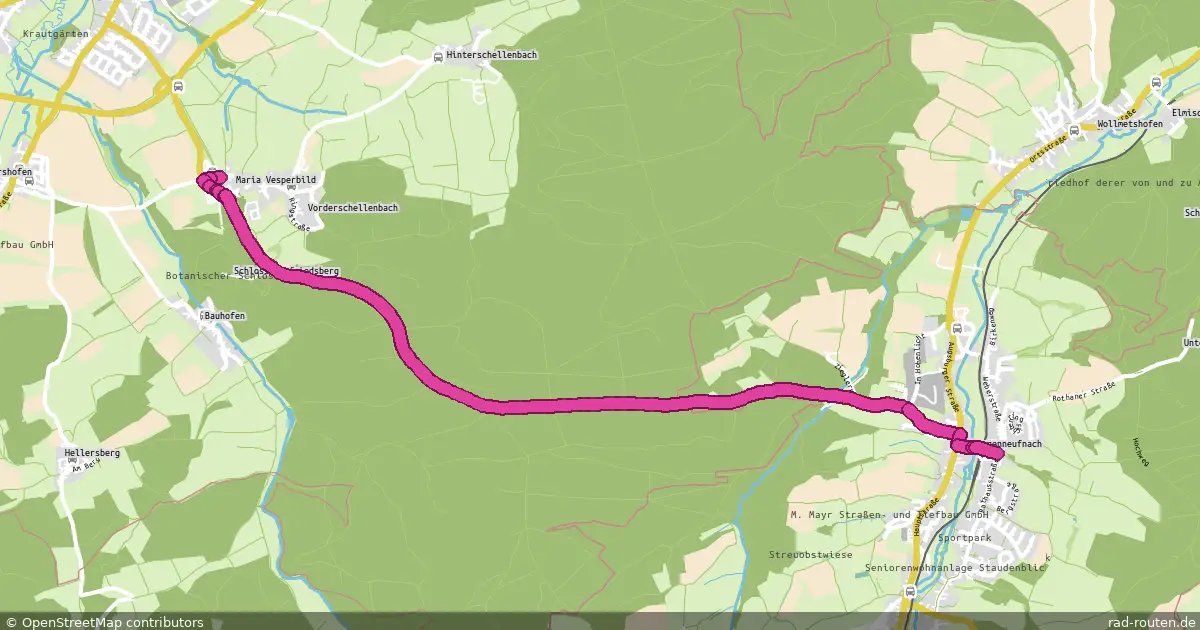Radroute Maria Vesperbild – Langenneufnach – Fernradroute auf Rad-Routen.de