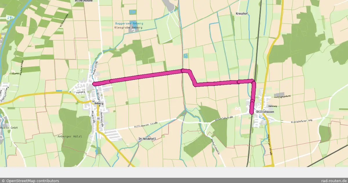 Radroute Amberg-Nord – Dillishausen – Fernradroute auf Rad-Routen.de