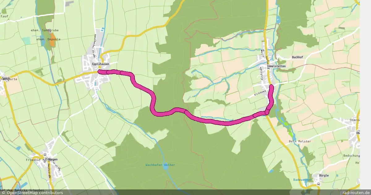 Radroute Eppishausen – Immelstetten – Fernradroute auf Rad-Routen.de