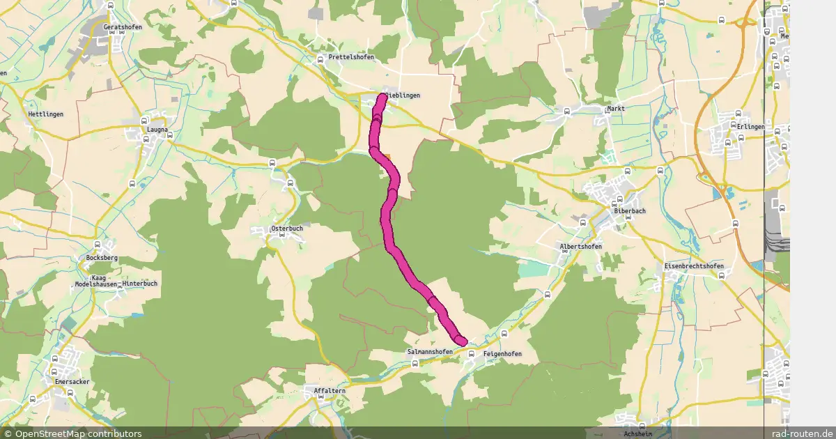 Radroute Rieblingen – Feigenhofen – Fernradroute auf Rad-Routen.de
