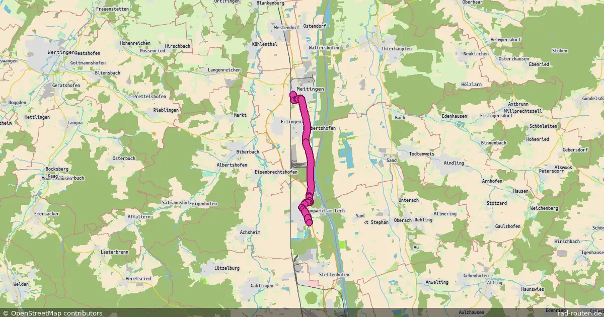 Radroute Meitingen – Langweid am Lech – Fernradroute auf Rad-Routen.de